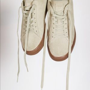 Suede puma sneaks
